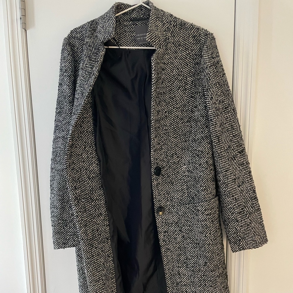 Primark black and white coat - Picture 5 of 5